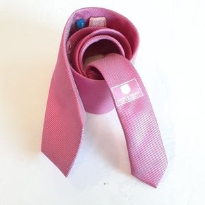 Hanes & Bonner Of London Silk Micro Geometric Textured Handmade Mens Necktie